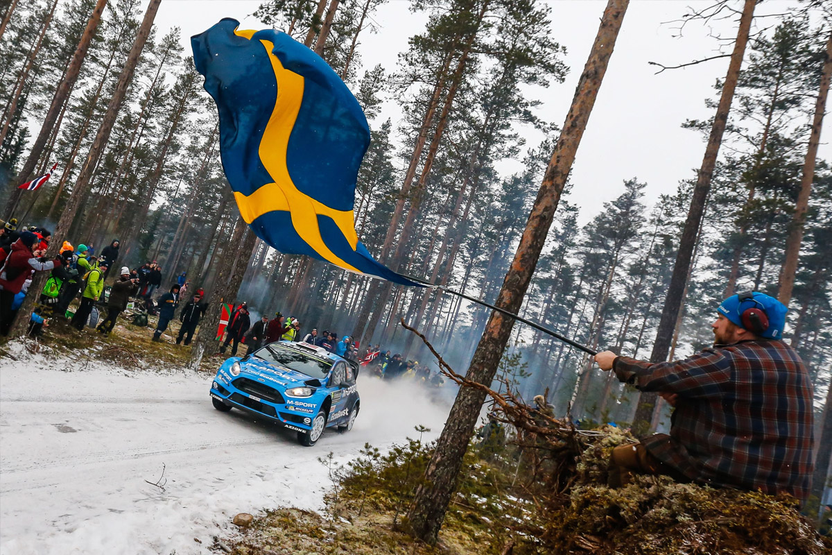 Rally Swedish Flags