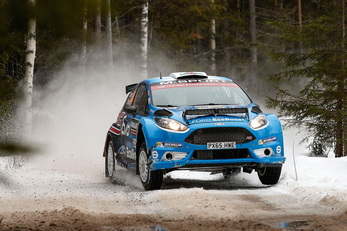 EVANS LEADS FIESTA 1-2-3 IN WRC 2